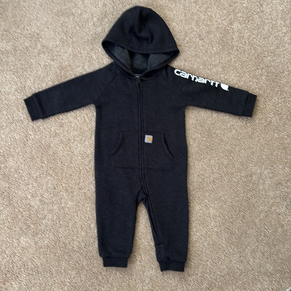 Carhartt Infant Boys’ Long-Sleeve Hooded Coverall Size 9 Monthe
